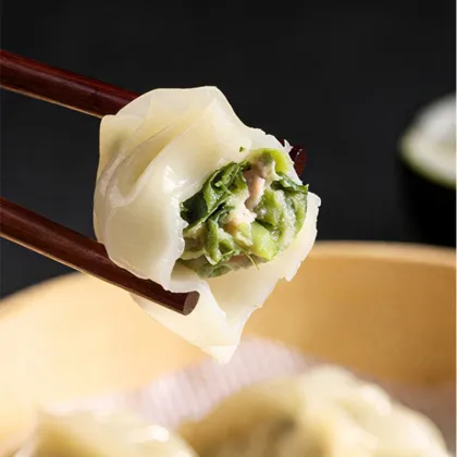 Handmade Leek Fresh Meat Artisanal Steamed Dumplings