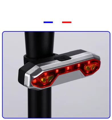 Waterproof USB Rechargeable LED Bike Light - Tail Light for Night Riding