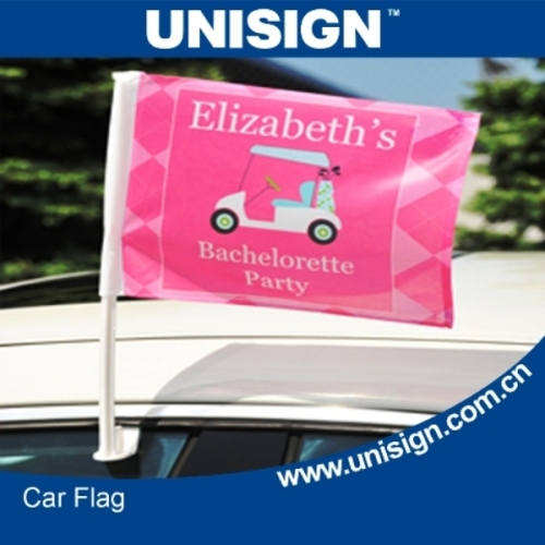 Unisign Hot Selling Car Flag with Customized Size and Design (UCF-1)