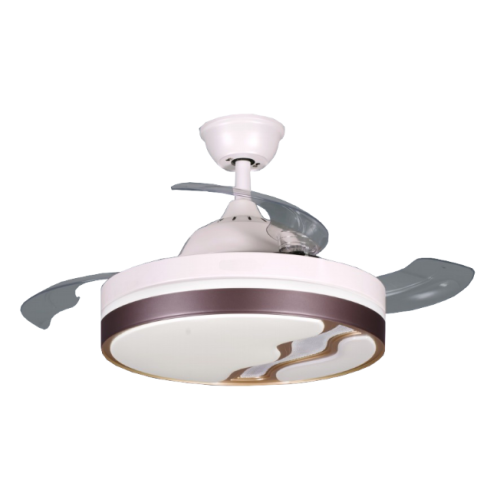 Ventilateur de plafond moderne blanc de 42 pouces avec 4 pales