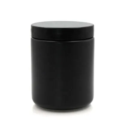 Wholesale Black Body Scrub Plastic Jars 600ml - Wide Mouth Jars for Body Butter