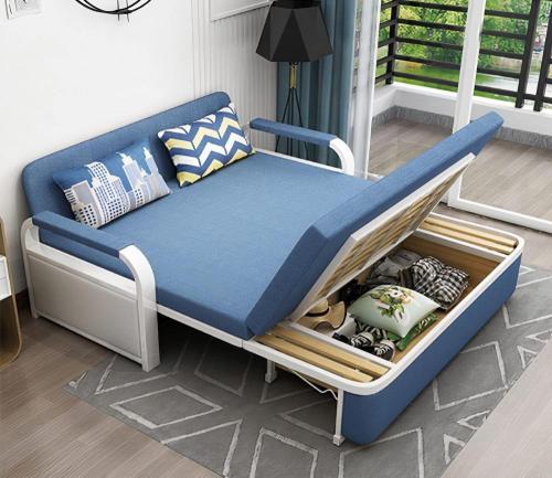 Cama moderna de sofá plegable plegable con almacenamiento