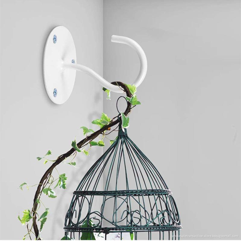 3 4pcs Iron Garden Wall Hook Hanging Plant Bracket Flower Basket Decoration Hanger Hook Shelf Stand Holder Arc For Lantern