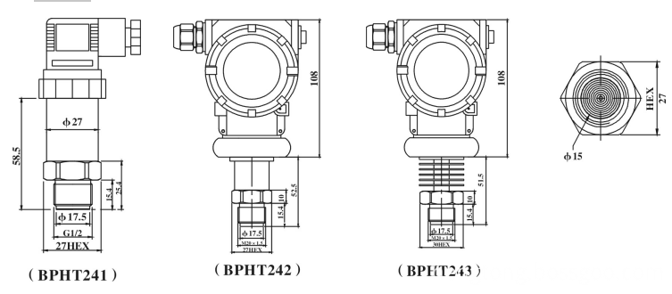 BPHT24 DIMENSION