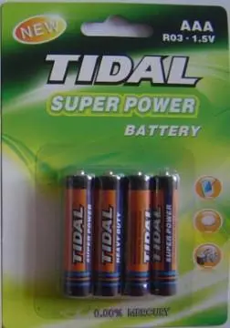 1.5V R03 AAA Battery Made By China Manufacturer