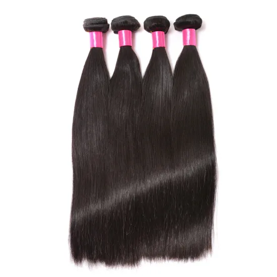 Natural wave brazilian silky straight human hair virgin remy double drawn hair bundles extension
