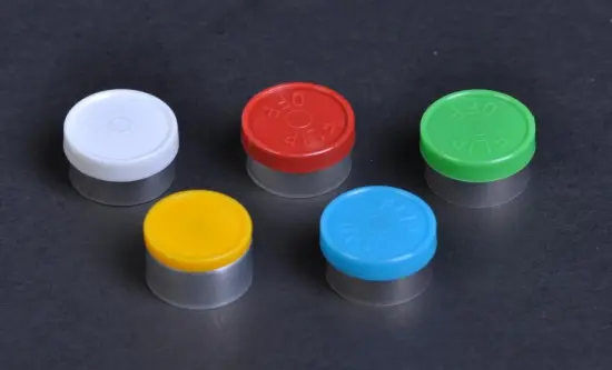 yellow aluminium and plastic cap for oral liquids