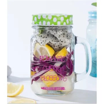 wholesale customized glass mason jar with straw lid