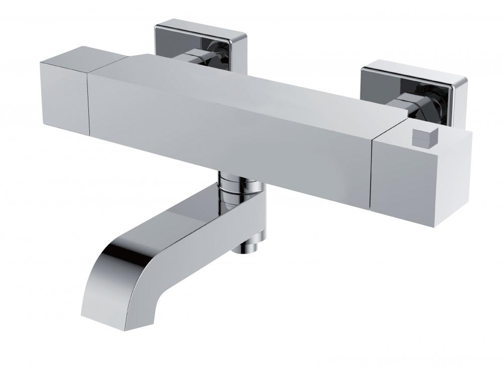 Messing thermostatisches Duschsystem mit Auslauf