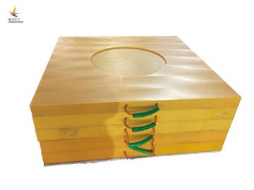 Anti impact visible uhmwpe crane pads plastic support pad