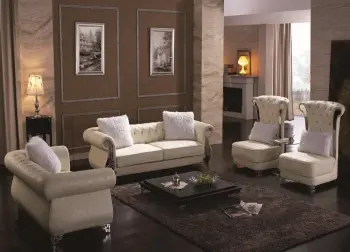 Comfortable American Style Furniture Home Leather Sofa