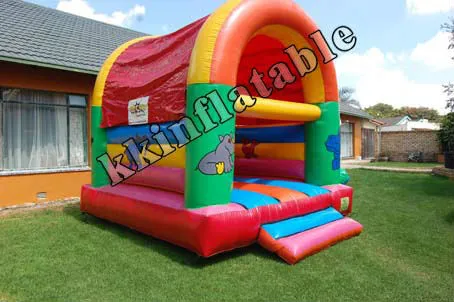 Flat Indoor Mini Inflatable Bouncy House With Roof