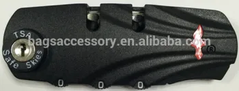 High quality plastic combination zipper lock TSA
