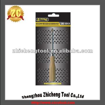8*150MM Wooden Handle Screwdriver