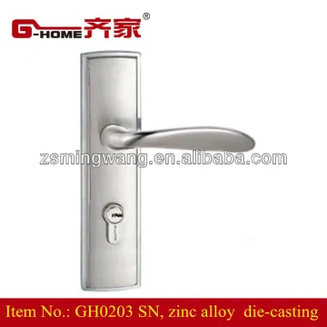 zinc alloy handle door lock satin nickel