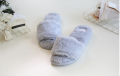 Personalizar las zapatillas para el hogar suave a rayas para mujeres
