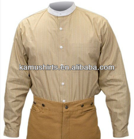 Custom man shirt banded collar dress shirts /Mandarin Collar shirts