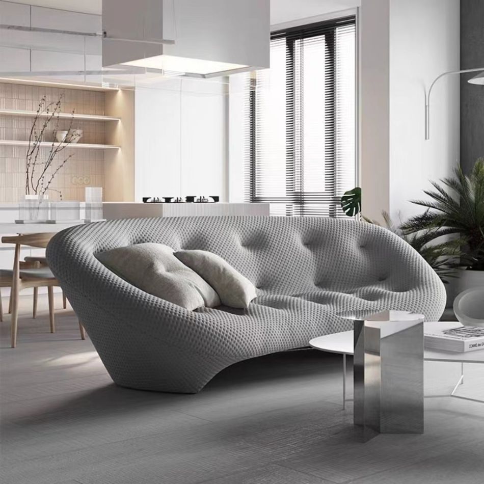 Katun minimalis minimalis 3D 3 loro sofa sofa