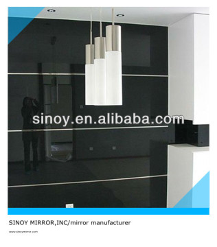 SINOY decorative classic black back painted glass wardrobe from Qingdao