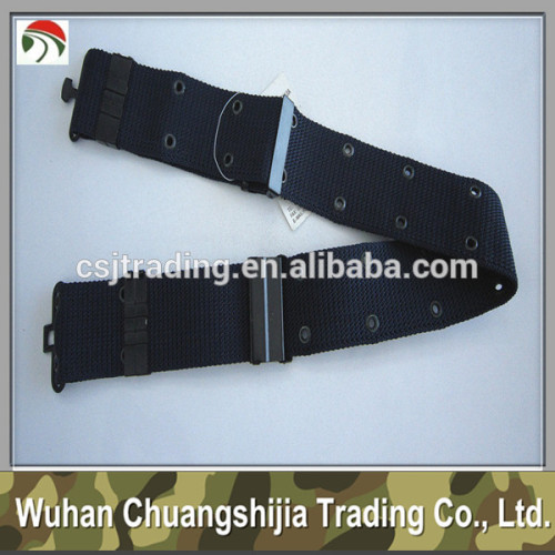 Dark Blue Nylon Military Belt With Buckle