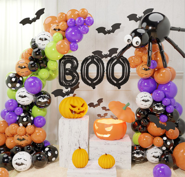 Halloween Bat Spider Balloon Garland Arch Kit