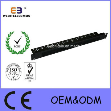 1u Brush Cable Management with Rear Cabling Panel