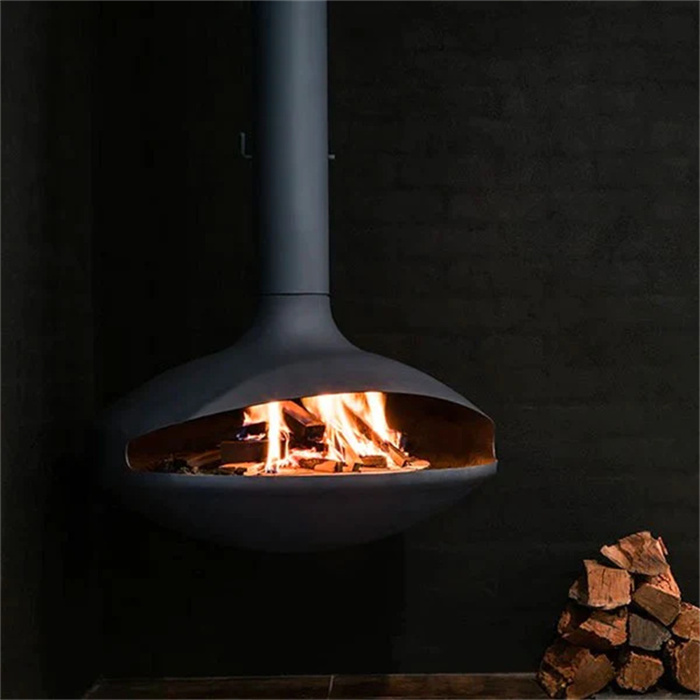 European wood burning hanging fireplaces