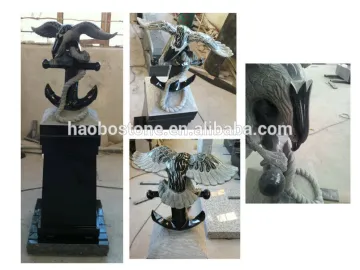 American Style Granite Sculpture Eagle Pedestal