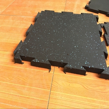 10 mm black Interlocking rubber tile