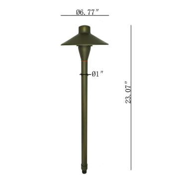 Brass path light Outdoor landscape Lighting Fixture