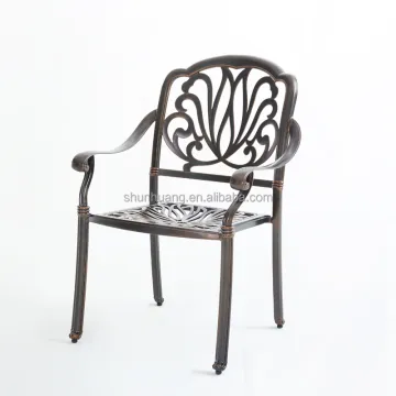 Aluminium Outdoor Patio Furniture Set: 6-Seater Dining Chairs with BBQ Table