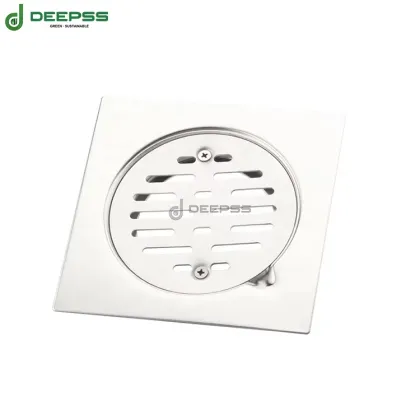 DEEPSS 150x150 mm Stainless Steel Square Floor Drain for Bathroom Showers