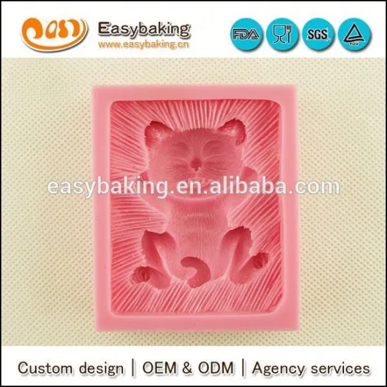 Wholesale custom cake decorating cat silicone soap molds