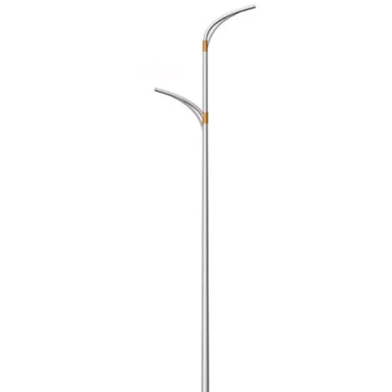 8 Meter High Galvanized Pole Lighting: Single and Double Arm Street Light Poles