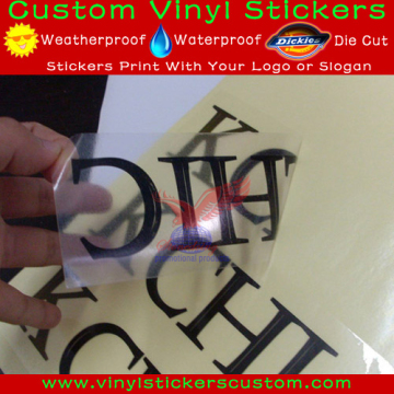 transparent vinyl alphabet sticker