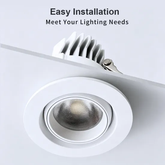 Hotel Anti Glare Cob Downlight Recessed Adjustable Spotlight
