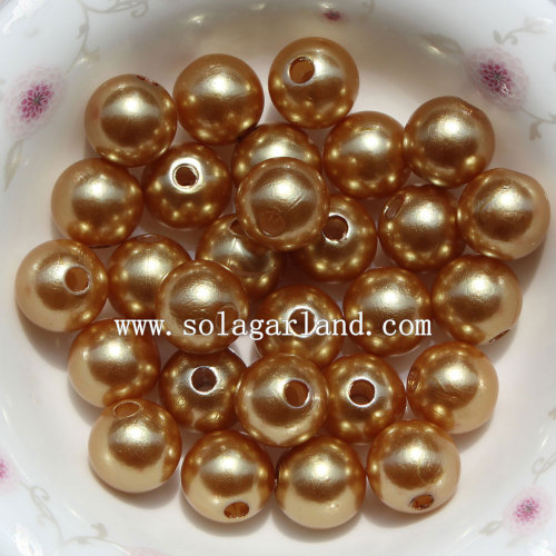 Plastikowe koraliki z okrągłej perły ABS Sztuczna imitacja biżuterii Perła luzem