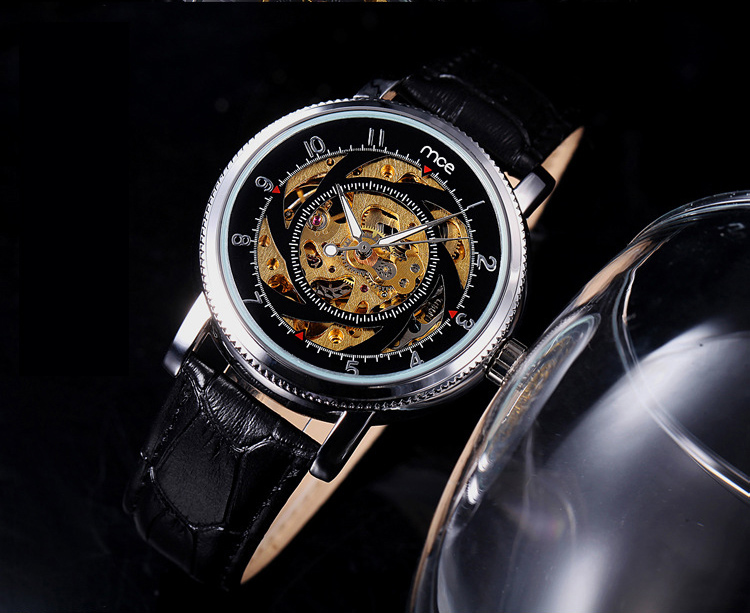 see-through case back parts automatic wrist watch