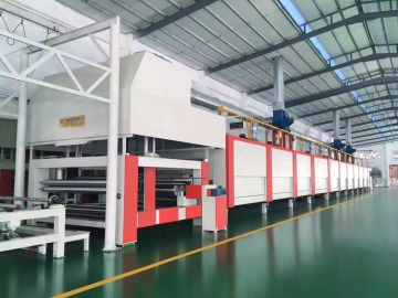 Automatic melamine paper impregnation line