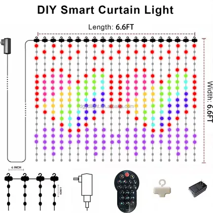 Twinkly Christmas Lights: Waterproof 5V Safety Light Curtain - DIY Smart LED Light