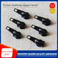 Nylon clothing zipper head