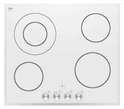 White Glass Electric Hobs Bosch 600mm