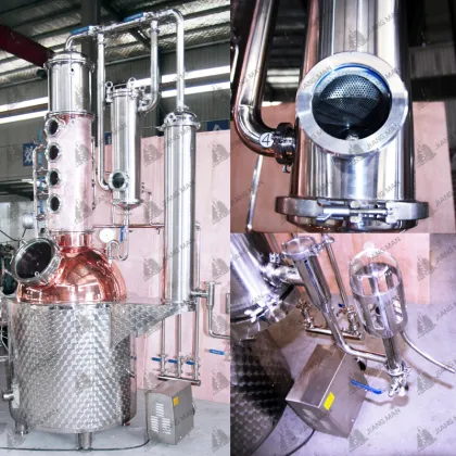 Copper Column Home Alcohol Distiller for Bourbon Whiskey - 100L Capacity