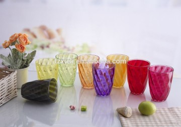 hard plastic clear double wall cup,drink cup with lid,reusable colorful hard plastic cup,promotional cup
