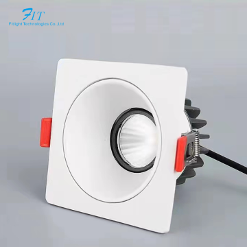 One Head LED COB Grille Spotlight: Square Recessed LED Grille Light 15W Ceiling Indoor Downlight