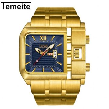 2023 Golden Temeite Quartz Casual Oversize Wristwatch