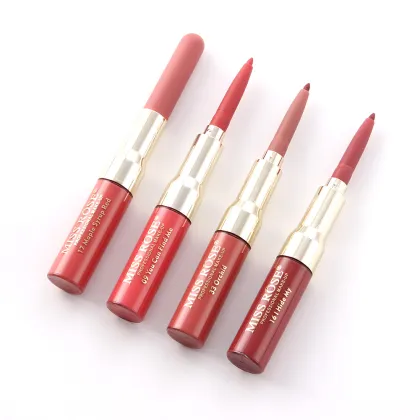 Hot Sale Double-Headed Lip Gloss & Liner | Matte, Waterproof Lip Glaze