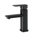 Rubinetto per lavabo da incasso in ottone nero completo