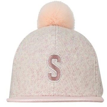 New Stylish Pink Wool Felt Pompom Baseball Cap