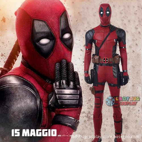Marvel X-men Deadpool Wade Wilson Cosplay Costume, kualitas tinggi